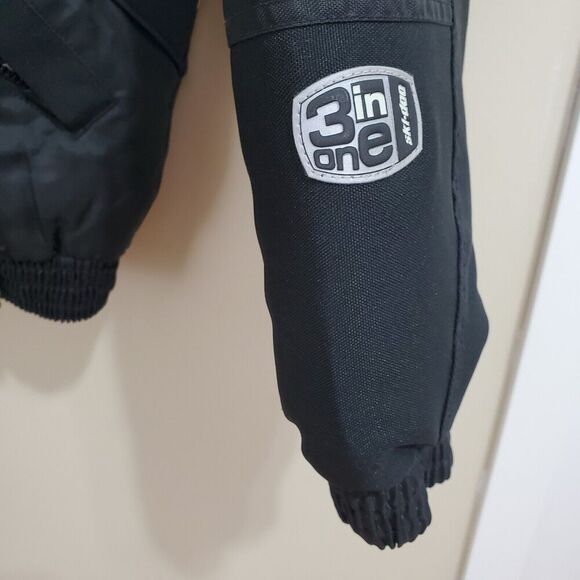 Ski Doo Bombardier Snowmobile Jacket Men L Checkered Flag Racing 3 in 1 Vintage - Picture 4 of 16